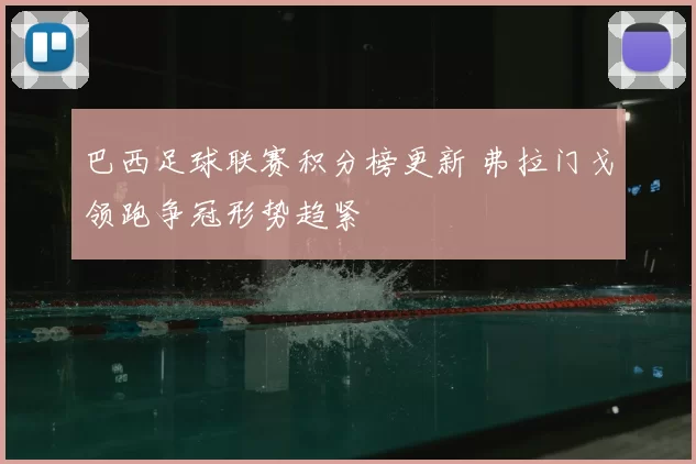 巴西足球联赛积分榜更新 弗拉门戈领跑争冠形势趋紧